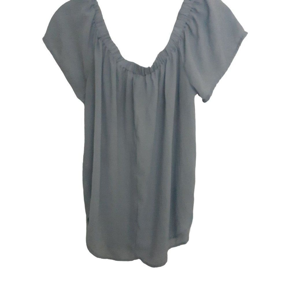Womens Large Sheer Blue Blouse by Live 4 Truth